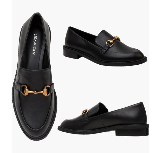 Women's Lisa Vicky Nordstrom Zany-V Loafers Black Sheep Nappa - Picture 10 of 12